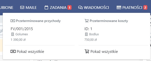 Kontrola przeterminowanych płatności